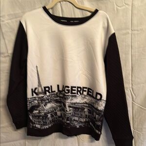 Karl Lagerfeld Monochrome Cityscape Sweatshirt